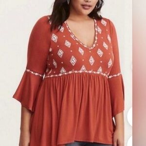 Burnt Orange Blouse